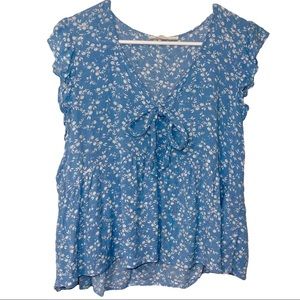 Kingston Grey Blue Floral Top